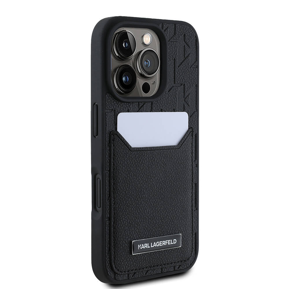 Karl Lagerfeld iPhone 16 Pro Max Orjinal Lisanslı Kartlıklı Monogram Sıcak Damgalı Elongated Logo Telefon Kılıfı - 4 Karl Lagerfeld iPhone 16 Pro Max Orjinal Lisanslı Kartlıklı Monogram Sıcak Damgalı Elongated Logo Telefon Kılıfı - 4